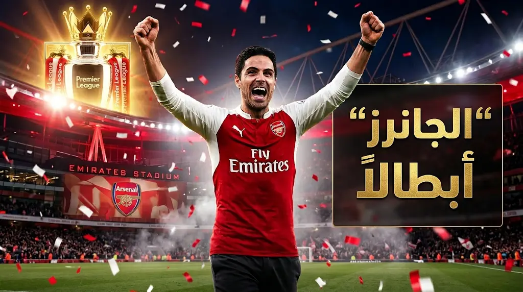 آرسنال يتوج بطلاً للدوري الإنجليزي 2025-2026 رسمياً بعد تعثر مانشستر سيتي أمام بورنموث