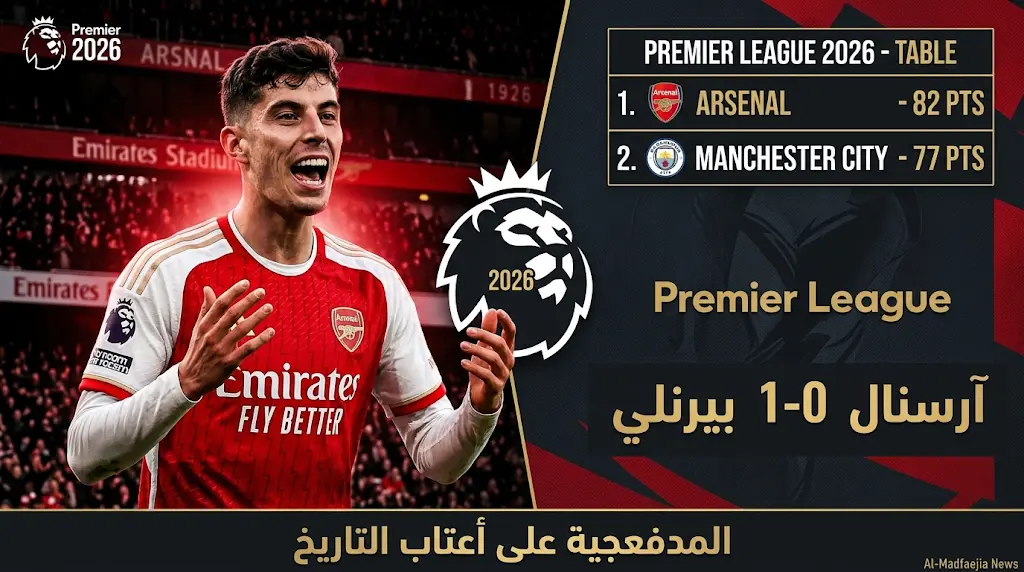 أرسنال يلامس لقب الدوري الإنجليزي 2026.. سيناريوهات التتويج وموعد مباراة مانشستر سيتي اليوم