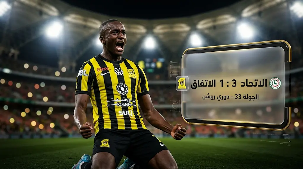 الاتحاد يهزم الاتفاق بثلاثية ويقطع خطوة عملاقة نحو مقعد دوري أبطال آسيا للنخبة