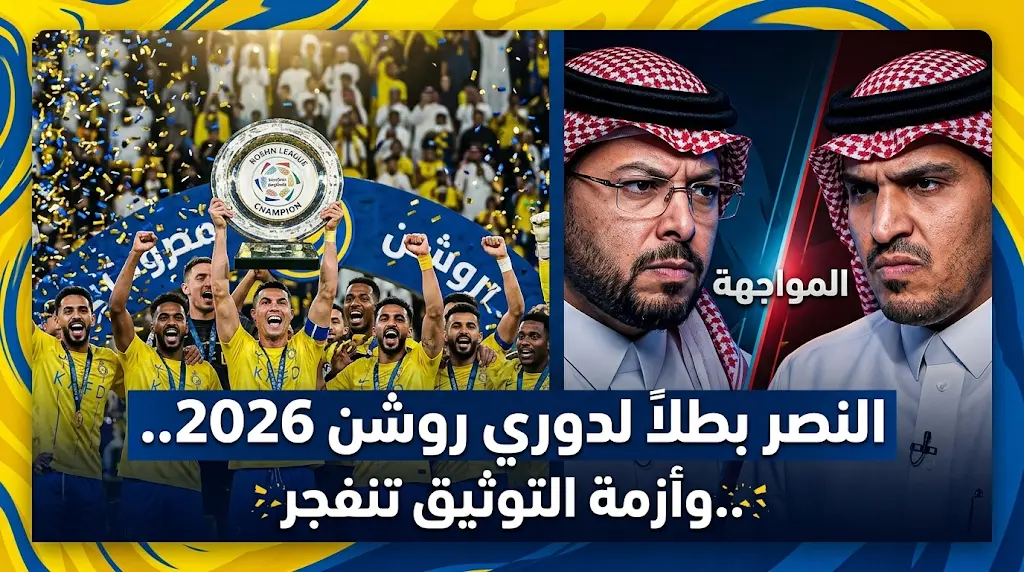النصر يتوج رسمياً بلقب دوري روشن للمحترفين 2025-2026 ويشعل جدل توثيق البطولات