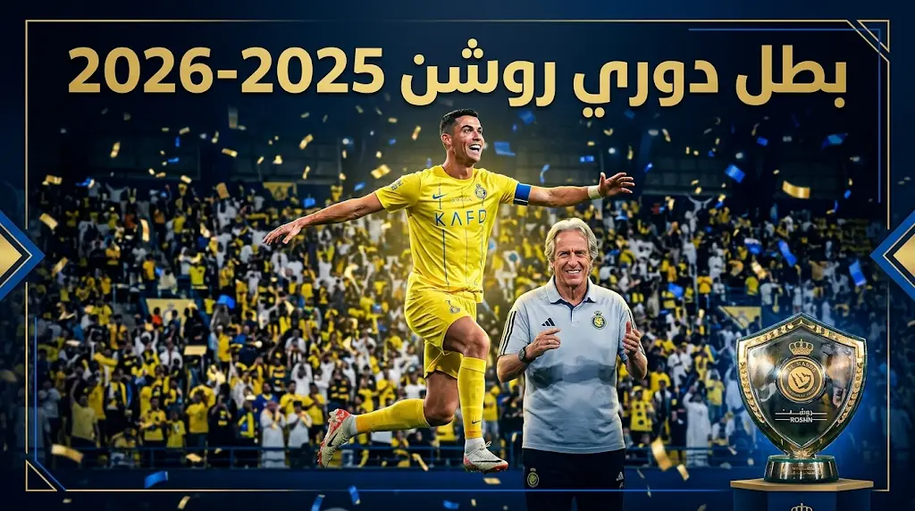 النصر يتوج رسمياً بلقب دوري روشن للمحترفين لموسم 2025-2026 وينهي صيام السنوات السبع