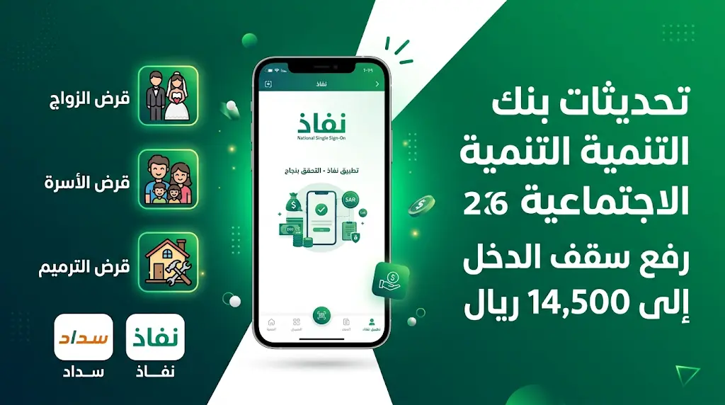 بنك التنمية الاجتماعية يرفع سقف الدخل إلى 14500 ريال ويوضح شروط التمويل الجديدة 2026