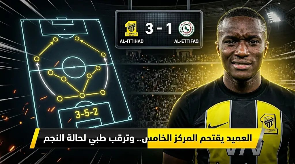 تطورات إصابة نجم الاتحاد بعد مباراة الاتفاق وقراءة مناف أبو شقير لفرص النجاة من "فخ الصليبي"