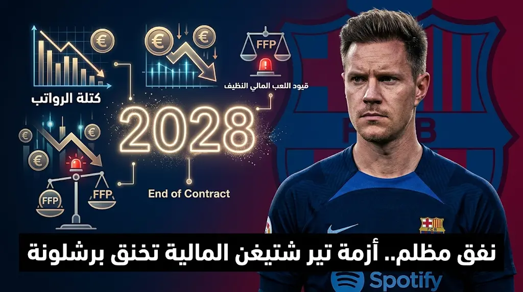 تير شتيغن يضع برشلونة في مأزق "اللاعب غير القابل للبيع" بسبب الراتب الضخم وقوانين اللعب المالي النظيف