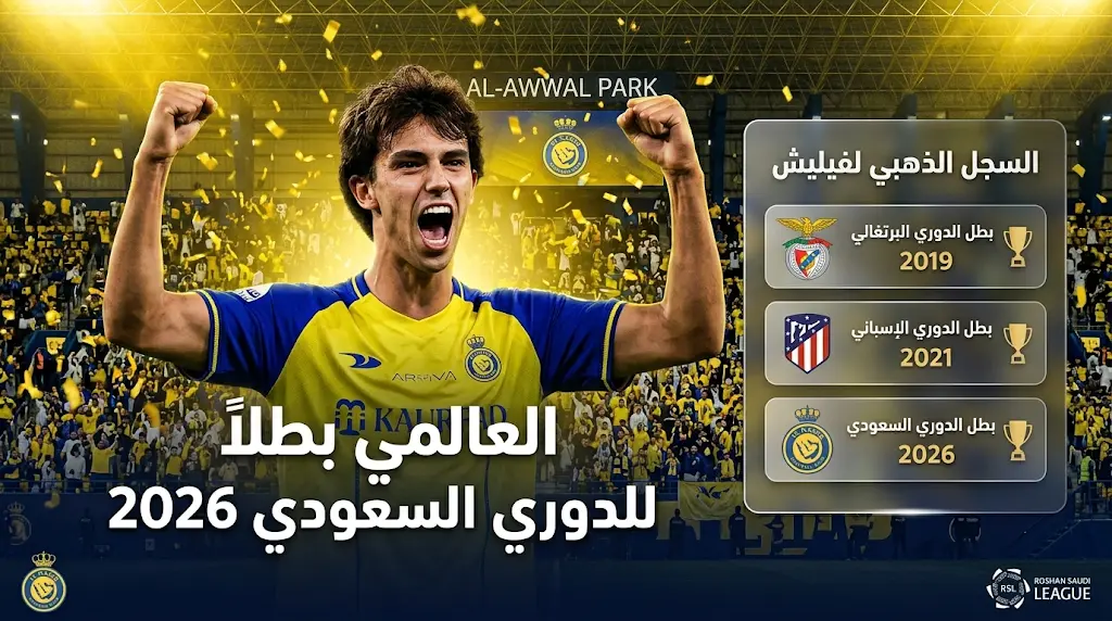 جواو فيليش يقود النصر لاستعادة لقب الدوري السعودي بعد غياب 7 سنوات ويحقق إنجازاً تاريخياً لشخصه