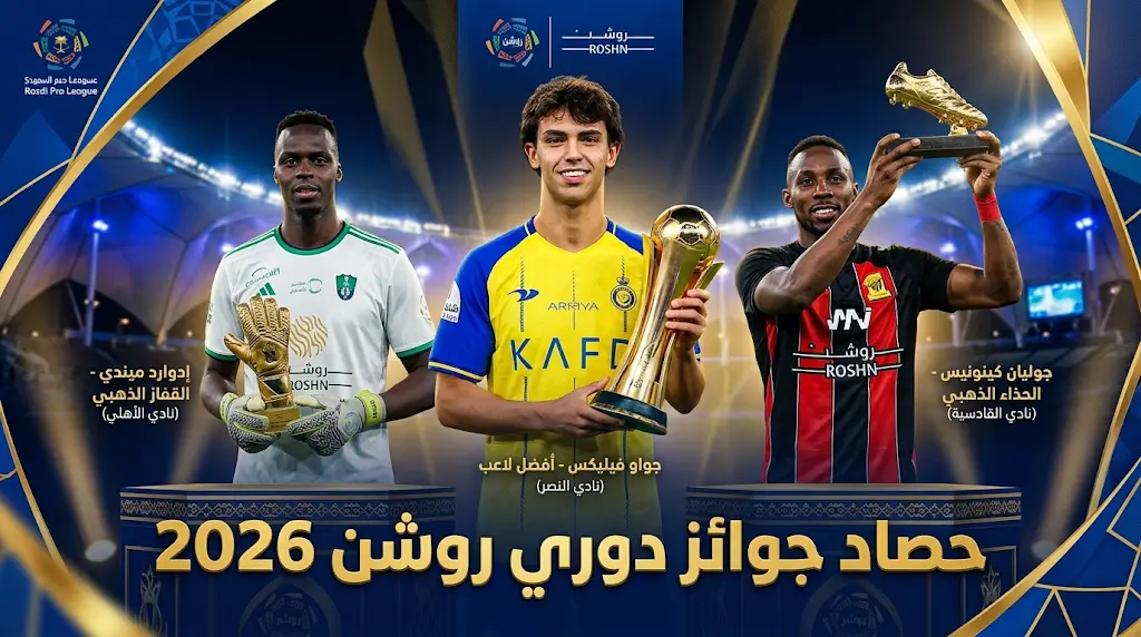 جواو فيليكس وجيسوس الأفضل.. رابطة الدوري السعودي تعلن جوائز موسم 2026 بعد تتويج النصر