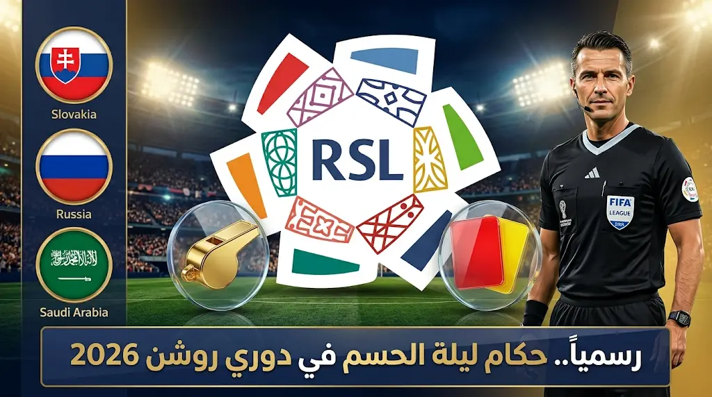 حكم مباراة الهلال والفيحاء والاتحاد والقادسية في الجولة 34 والأخيرة من دوري روشن 2026