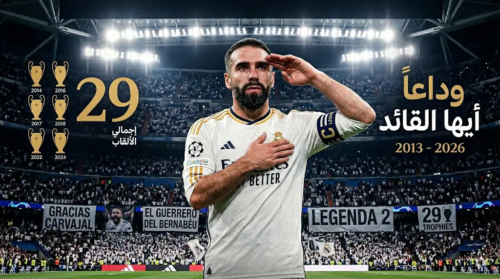 داني كارفاخال يغادر صفوف ريال مدريد رسمياً اليوم عقب خوض مباراته الختامية أمام أتلتيك بيلباو
