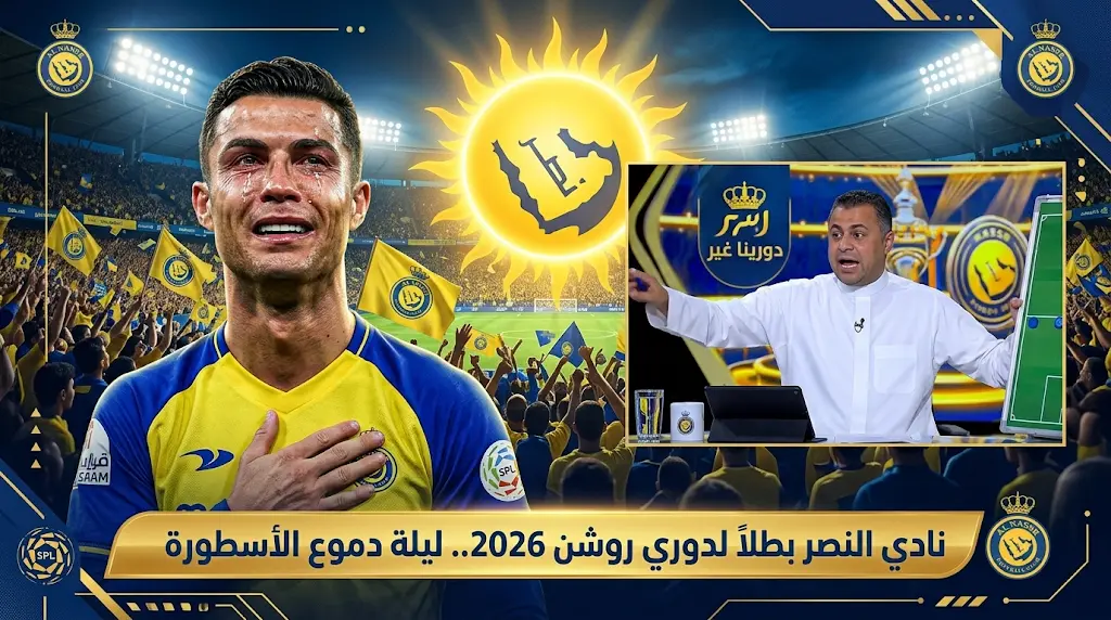 دموع كريستيانو رونالدو تخطف الأنظار في ليلة تتويج النصر بلقب دوري روشن السعودي 2026