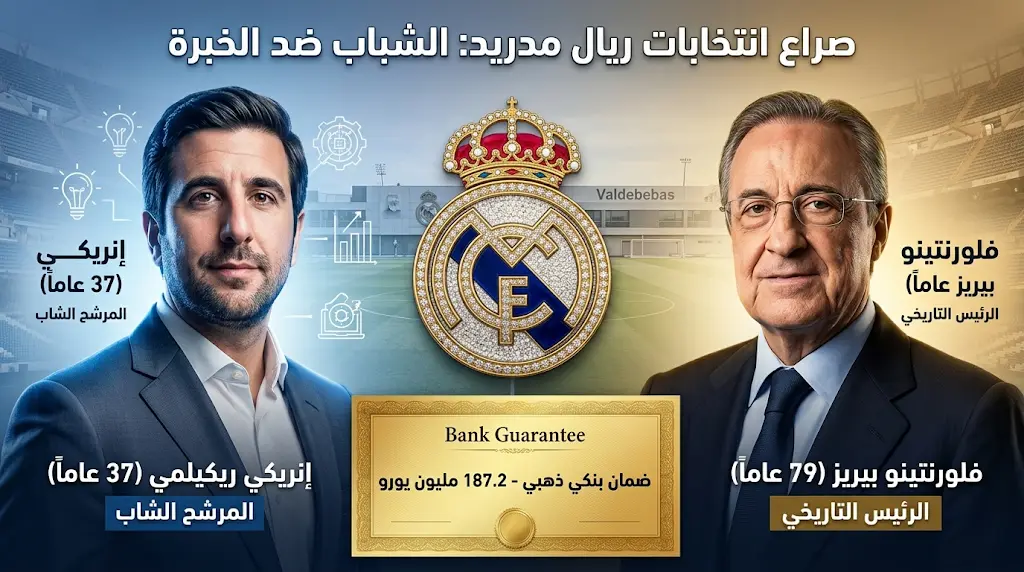 ريكيلمي ينهي انفراد بيريز برئاسة ريال مدريد ويودع أوراق ترشحه رسمياً لخوض انتخابات يونيو 2026