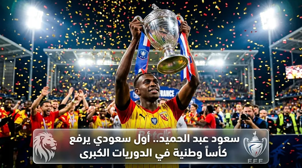 سعود عبد الحميد يدخل التاريخ كأول لاعب سعودي يتوج بلقب كأس فرنسا مع لانس