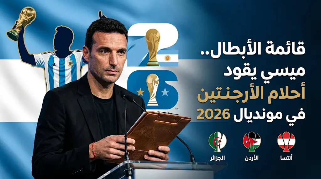 سكالوني يعلن قائمة منتخب الأرجنتين الرسمية لمونديال 2026 بمشاركة ميسي و17 بطلاً من نسخة قطر