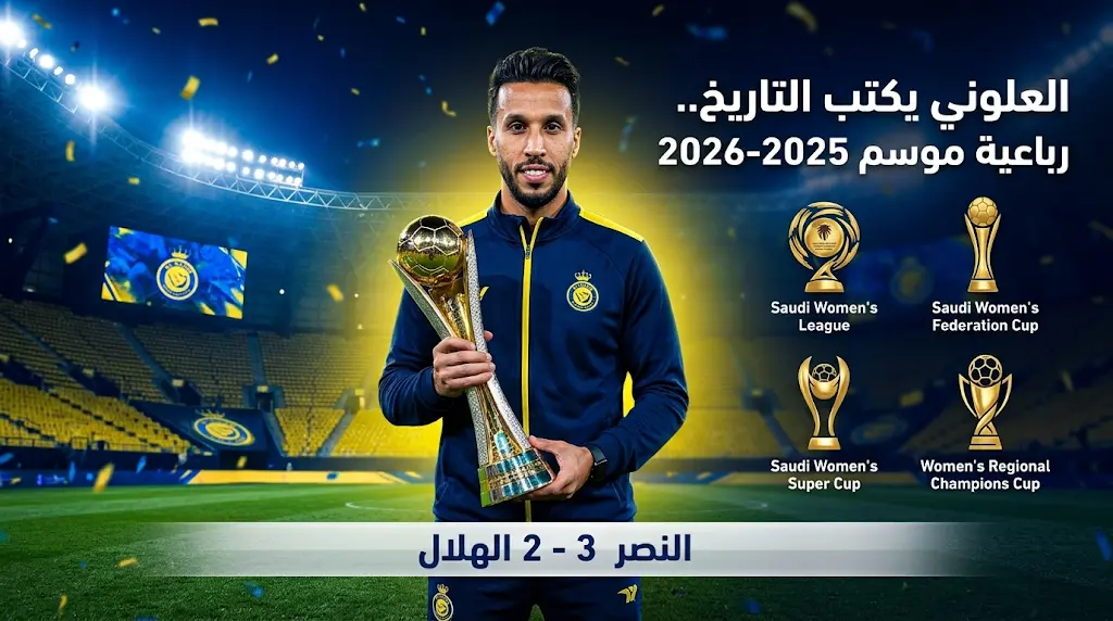 عبد العزيز العلوني يقود سيدات النصر لتحقيق رباعية تاريخية بعد الفوز على الهلال في نهائي كأس الاتحاد السعودي