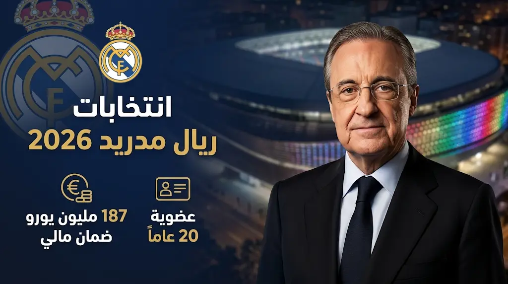 فلورنتينو بيريز يفتح باب انتخابات ريال مدريد بضمان مالي قدره 187 مليون يورو