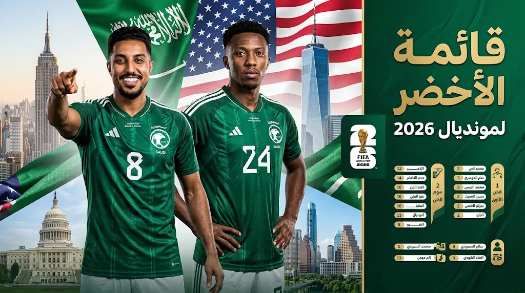 قائمة المنتخب السعودي الرسمية لمعسكر الولايات المتحدة الإعدادي لنهائيات كأس العالم 2026