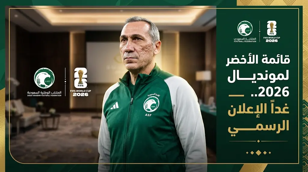 قائمة المنتخب السعودي لمونديال 2026: دونيس يكشف غداً أسماء الـ 26 لاعباً لتمثيل الأخضر في المحفل العالمي