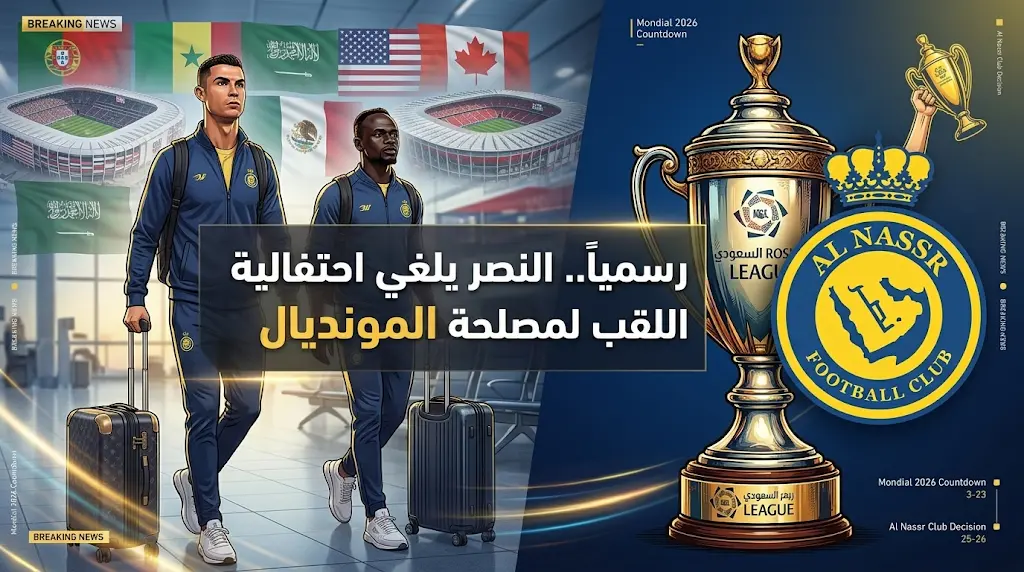 قرار رسمي من إدارة النصر بإلغاء احتفالية الدوري لمصلحة مشاركة رونالدو وماني ونجوم المنتخب السعودي في المونديال