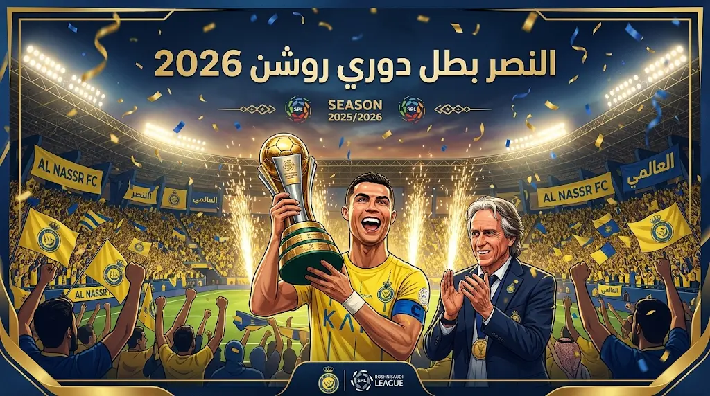 كريستيانو رونالدو يحقق البطولة رقم 37 في مسيرته الأسطورية بعد تتويج النصر بلقب دوري روشن 2026