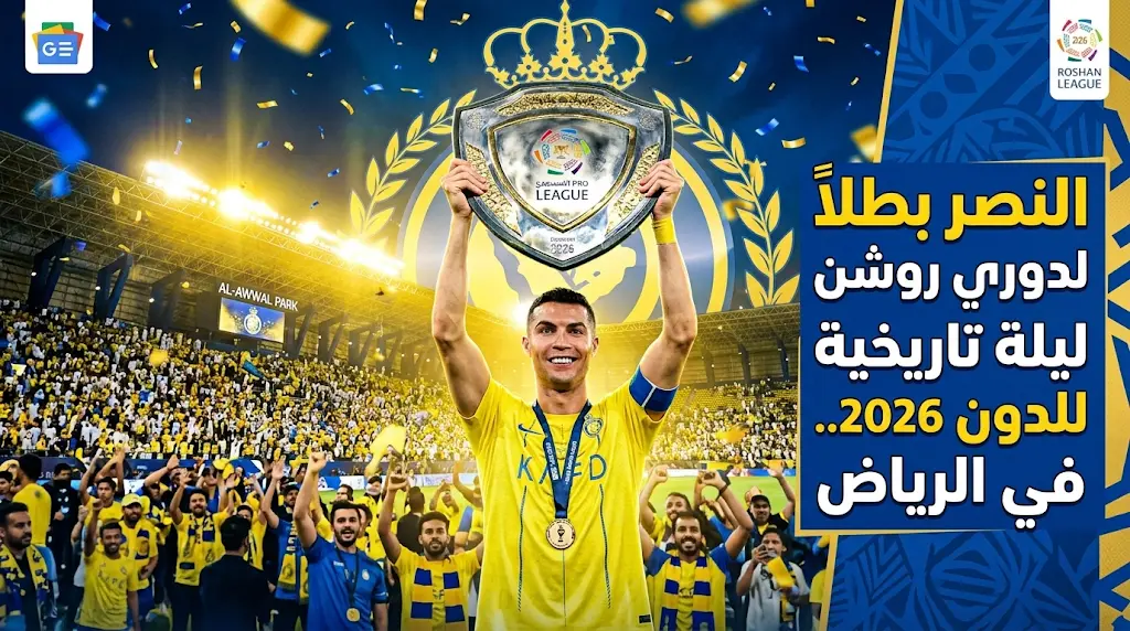 كريستيانو رونالدو يقود النصر لاستعادة لقب دوري روشن السعودي 2026 بعد غياب 7 أعوام