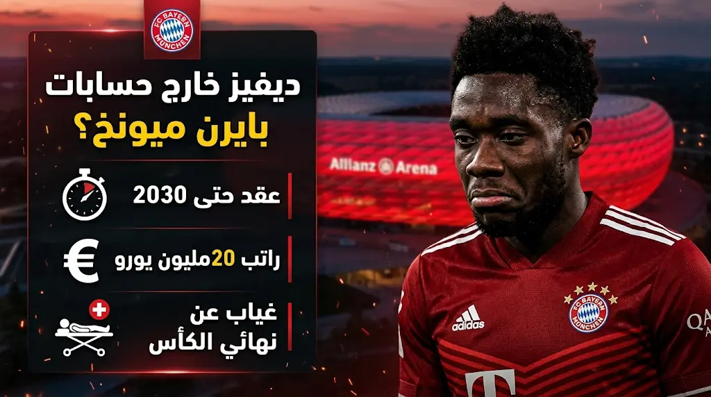 من نجم "غير قابل للمس" إلى خيار بيع استراتيجي.. الدوري السعودي يراقب وضع ألفونسو ديفيز مع بايرن ميونخ