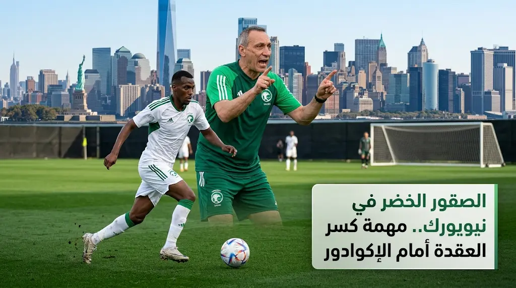 موعد مباراة السعودية والإكوادور 2026.. دونيس يفتح تدريبات «الأخضر» اليوم في نيويورك
