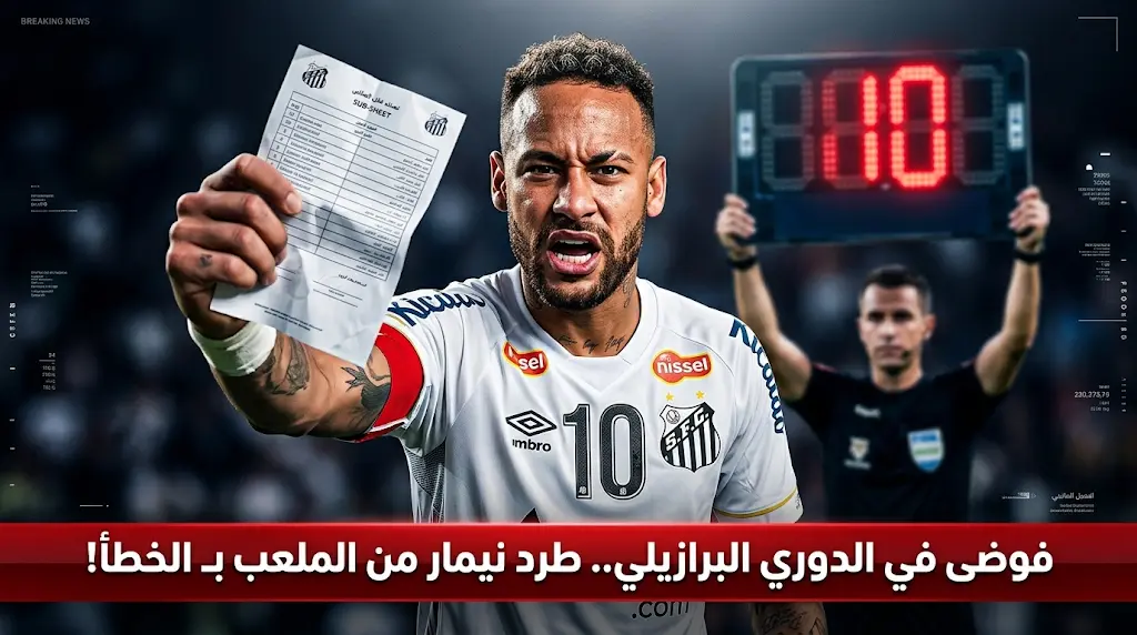 نيمار يلوح بـ "ورقة المدرب" بعد استبداله قسرياً أمام كوريتيبا بسبب خطأ الحكم الرابع