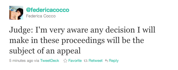 Judge - there will be appeals