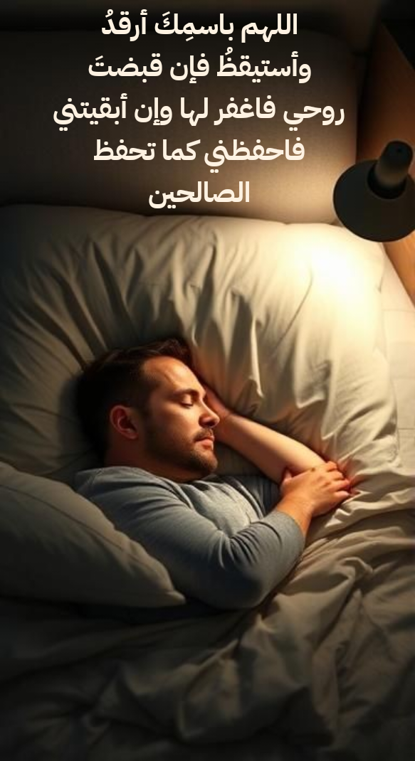 دعاء النوم الصحيح مكتوب باسمك ربي وضعت جنبي