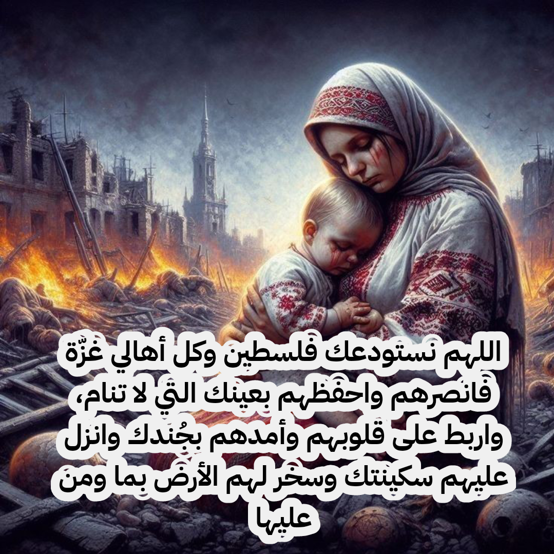 تصميم دعاء اللهم احفظ فلسطين وأهلها