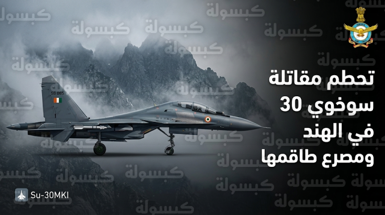 القوات الجوية الهندية تؤكد مصرع طيارين اثنين إثر تحطم مقاتلة سوخوي 30 في ولاية آسام